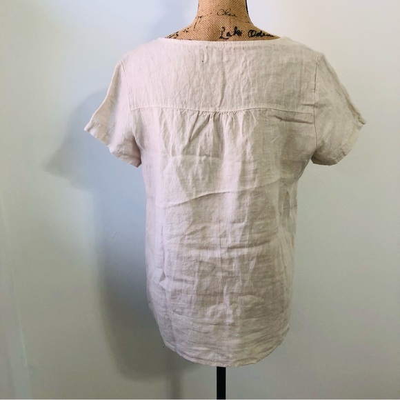Lina Tomei Linen Blouse Size Large - Picture 4 of 13